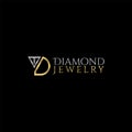 Initial Letter DA Logo Design Template. Abstract Letter DA Linked Logo. Diamond Ascendance luxury Royalty Free Stock Photo