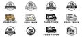 Food Truck Logo Set â Stylish and Modern Street Food Branding Royalty Free Stock Photo