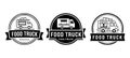 Food Truck Logo Set â Stylish and Modern Street Food Branding Royalty Free Stock Photo