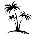 Electrified Minimalist Palm Tree Silhouette Lightning Palm Design Royalty Free Stock Photo
