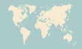 Simple World map. Beige political World map. Royalty Free Stock Photo