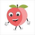 cartoon character resembling a peach Royalty Free Stock Photo