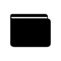 minimalist black solid wallet icon for finance and payment Royalty Free Stock Photo