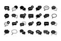 speech bubble chat message dialog icon set solid style Royalty Free Stock Photo