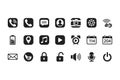 mobile app interface settings utility icon set solid style Royalty Free Stock Photo