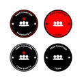 Team Safety and Unity Badges with First Aid Symbol Royalty Free Stock Photo