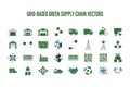 Vector graphic set featuring green-themed icons Royalty Free Stock Photo