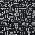 Mobile accessories pattern Royalty Free Stock Photo