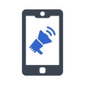 Mobile advertising icon Royalty Free Stock Photo