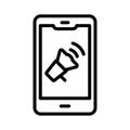 Mobile advertising icon Royalty Free Stock Photo