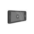 Mobile advertising icon, black monochrome style Royalty Free Stock Photo