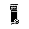 mobile air compressor glyph icon vector illustration Royalty Free Stock Photo