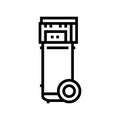 mobile air compressor line icon vector illustration Royalty Free Stock Photo