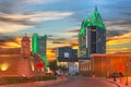 Mobile, Alabama, USA Downtown Skyline with Fort Conde Royalty Free Stock Photo