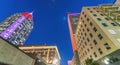 Mobile, Alabama, USA. Night view of city tall skyscrapers