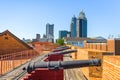 Mobile, Alabama, USA skyline and fort Royalty Free Stock Photo