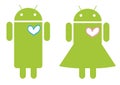 Mobile Android love couple