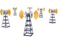 Mobile antena over white Royalty Free Stock Photo