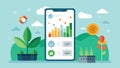 A mobile app that analyzes data from various sensors and provides farmers with insights and recommendations to optimize Royalty Free Stock Photo