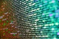Mobile app building. Tensorflow AI concept. Programming code abstract screen of software developer. Coding css on mornitor at the Royalty Free Stock Photo