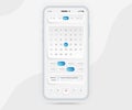 Mobile app calendar planner concept, Activity calendar template UI UX, Smartphone calendar schedule agenda annual planning event