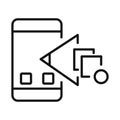 Mobile App Checkpoint Icon Black And White Illustration