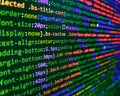 Mobile app developer. Programing workflow abstract algorithm concept. Developer working on websites codes in office. Css3 code on Royalty Free Stock Photo