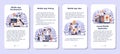 Mobile app development mobile application banner set. Modern