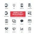 Mobile app development - flat design style icons set Royalty Free Stock Photo