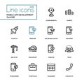 Mobile app development - modern line design icons set