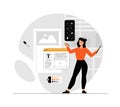 Mobile app development. Smartphone interface design. Application building and programming. Illustration