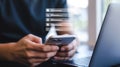 Mobile app development ux ui design user interface designer smartphone application digital technology concept Royalty Free Stock Photo