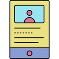 Mobile app icon personal user account vector