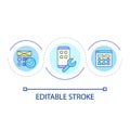 Mobile app interface building loop concept icon Royalty Free Stock Photo
