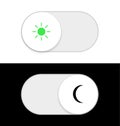 Mobile app interface design concept. Dark mode switch icon. Day night switch. Gadget interface switch to Day and Night mode for Royalty Free Stock Photo