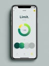 Limit Tracking Application Interface Displayed on a Mobile Device, Showcasing Real-Time Data Visualization and User Royalty Free Stock Photo