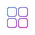 Mobile app menu pixel perfect gradient linear ui icon Royalty Free Stock Photo