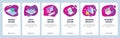 Mobile app onboarding screens. Cyber security, mobile data secure access, cloud and banking security. Menu vector banner