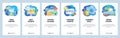 Mobile app onboarding screens. Photo editor, photography, digital camera, film, print. Menu vector banner template for