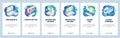 Mobile app onboarding screens. Secure cloud storage, encrypted folder, secure file access, documents, warning message