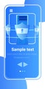 mobile app protection shield data privacy security concept vertical copy space