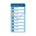 Mobile App Showing Donation History and Progress Data Royalty Free Stock Photo