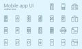 Mobile app UI iconset