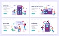 Mobile app and web development banner concept set Royalty Free Stock Photo