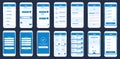 Mobile App Wireframe Ui Kit. Detailed wireframe for quick prototyping.