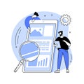 Mobile application development abstract concept vector illustration. Royalty Free Stock Photo