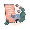 Mobile application development abstract concept vector illustration. Royalty Free Stock Photo