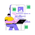 Mobile application development abstract concept vector illustration. Royalty Free Stock Photo