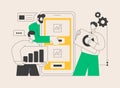 Mobile application development abstract concept vector illustration. Royalty Free Stock Photo