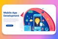 Mobile Application Development Business Banner Royalty Free Stock Photo